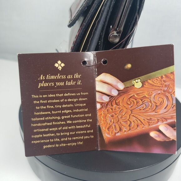 Patricia Nash Astor English Rustic Mums ID Credit Card Kiss Lock Coin Wallet - Picture 5 of 16